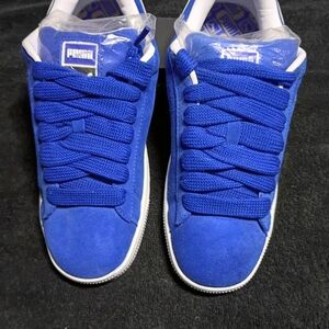 Puma Blue Suede Sneakers
